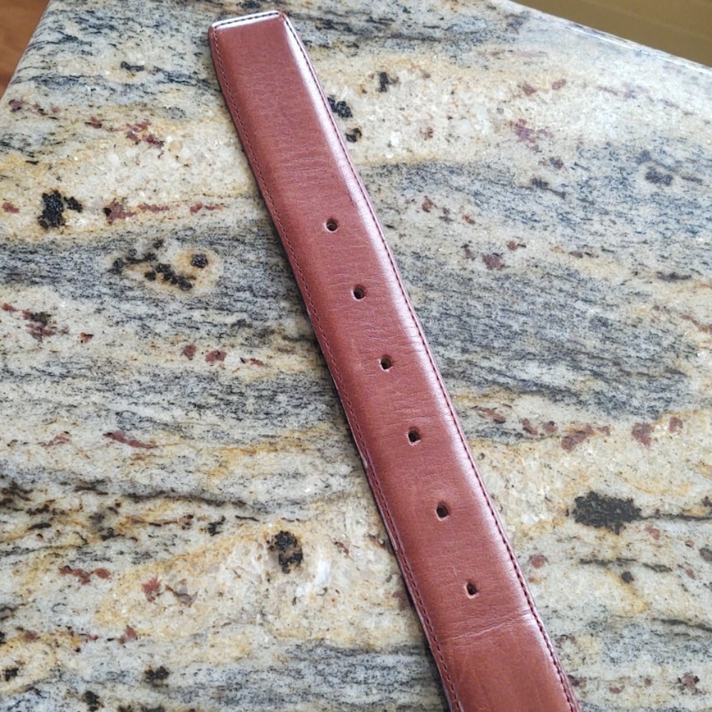 LEATHER travel belt with inner zipper, from the 80s - Picture 10 of 12